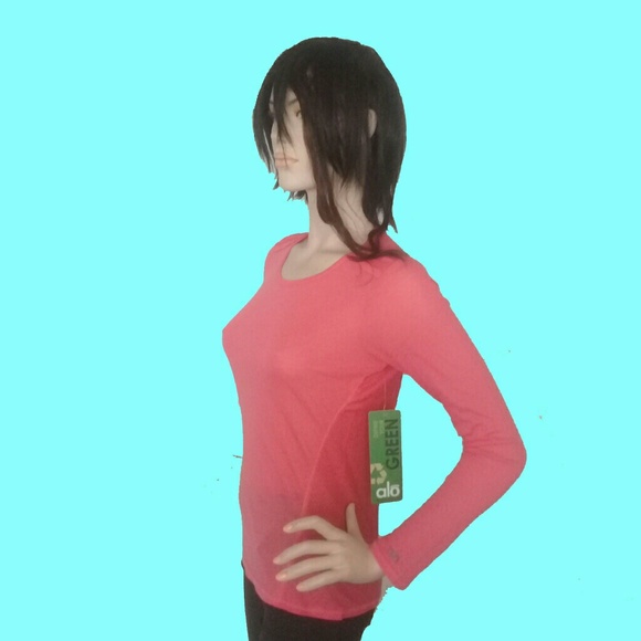 ALO T - SHIRT LONG SLEEVES.PINK COLOR ALO BAMBOO - Picture 6 of 8